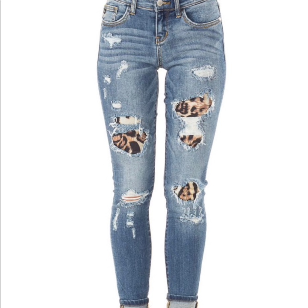 Leopard Skinny Jeans